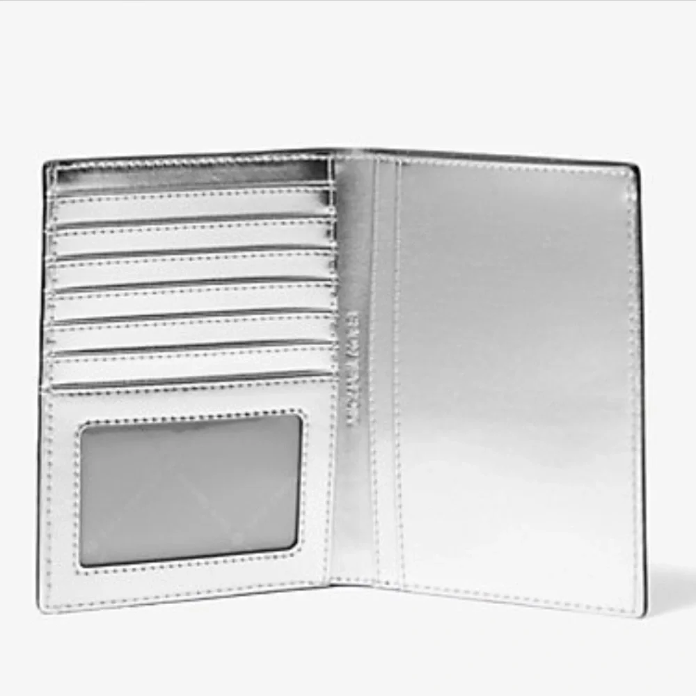 Michael Kors Jet Set Travel Medium Embellished Signature Logo Passport Case